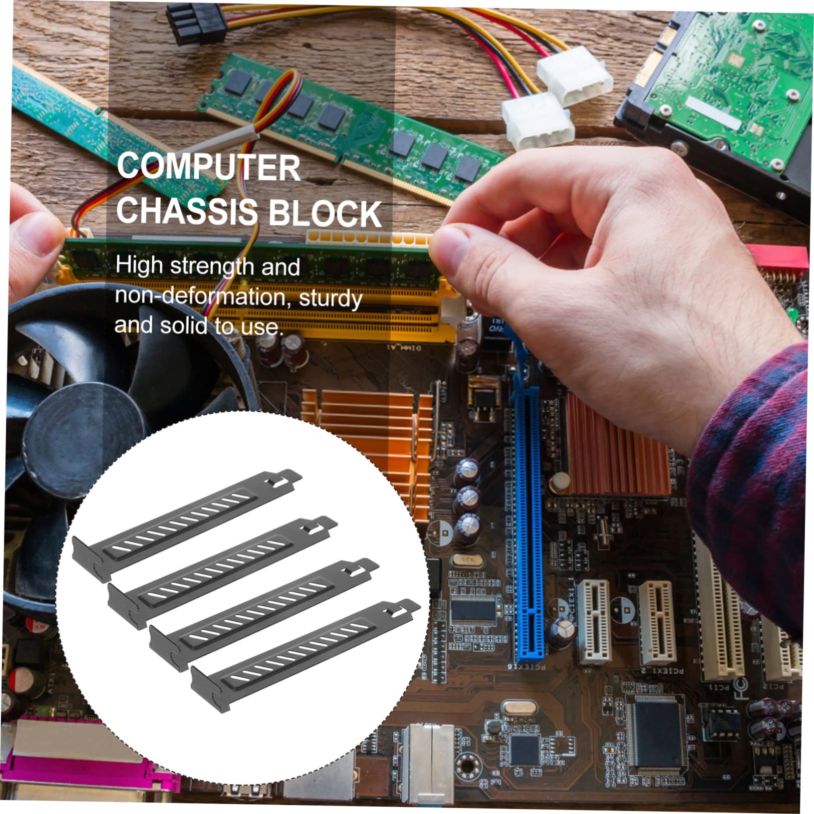 SHINEOFI 4 Set Piastra Copertura Pci Inossidabilper Case Computer Protezione Antipolvere Per Chassis Facile Installare 20 Pezzi*4