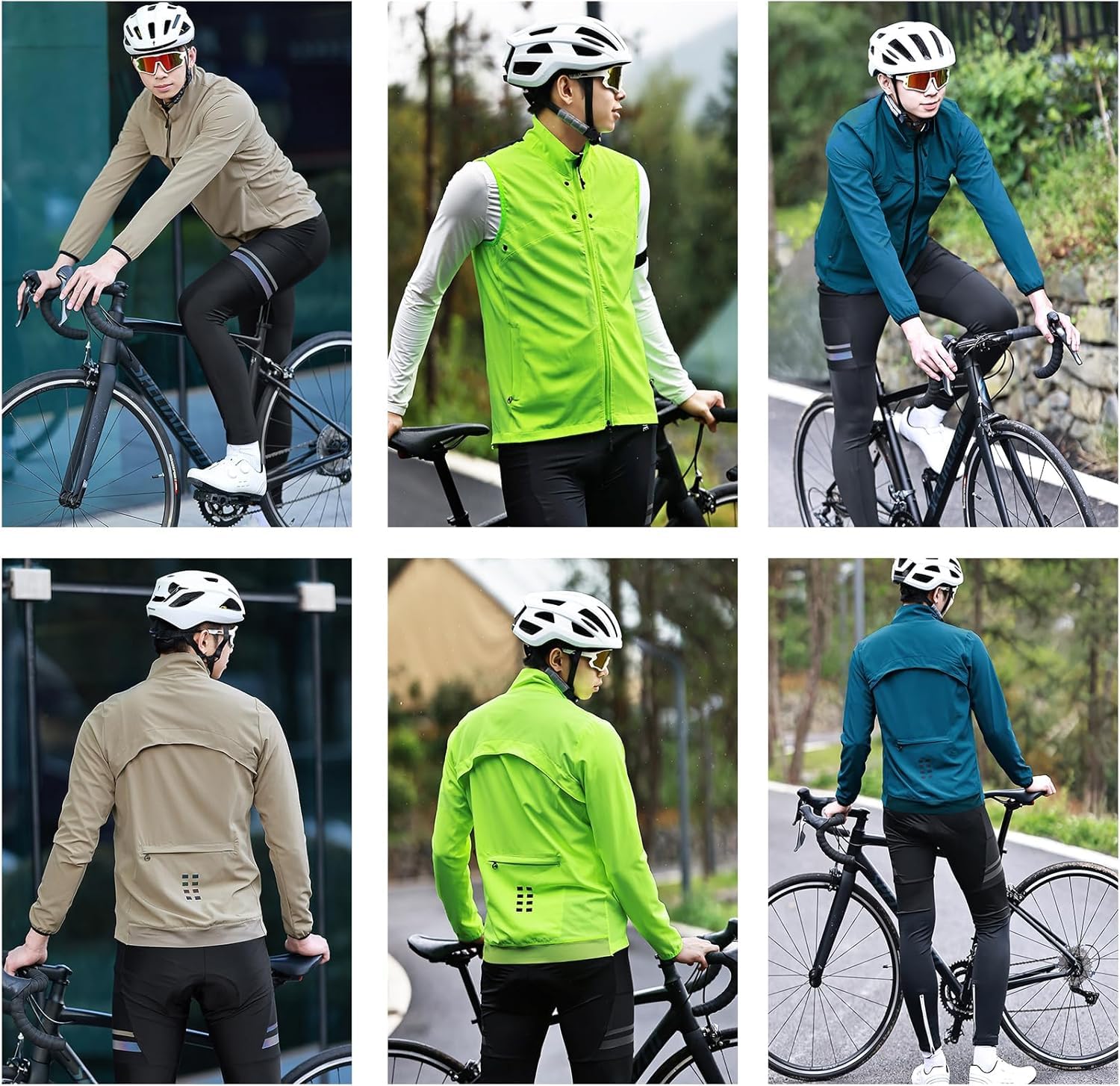 Chaleco De Ciclismo para Hombre, Impermeable Y Extraíble, para Ciclismo De Montaña O Carretera, Reflectante De Alta Visibilidad, Blue, Aldult~3XL
