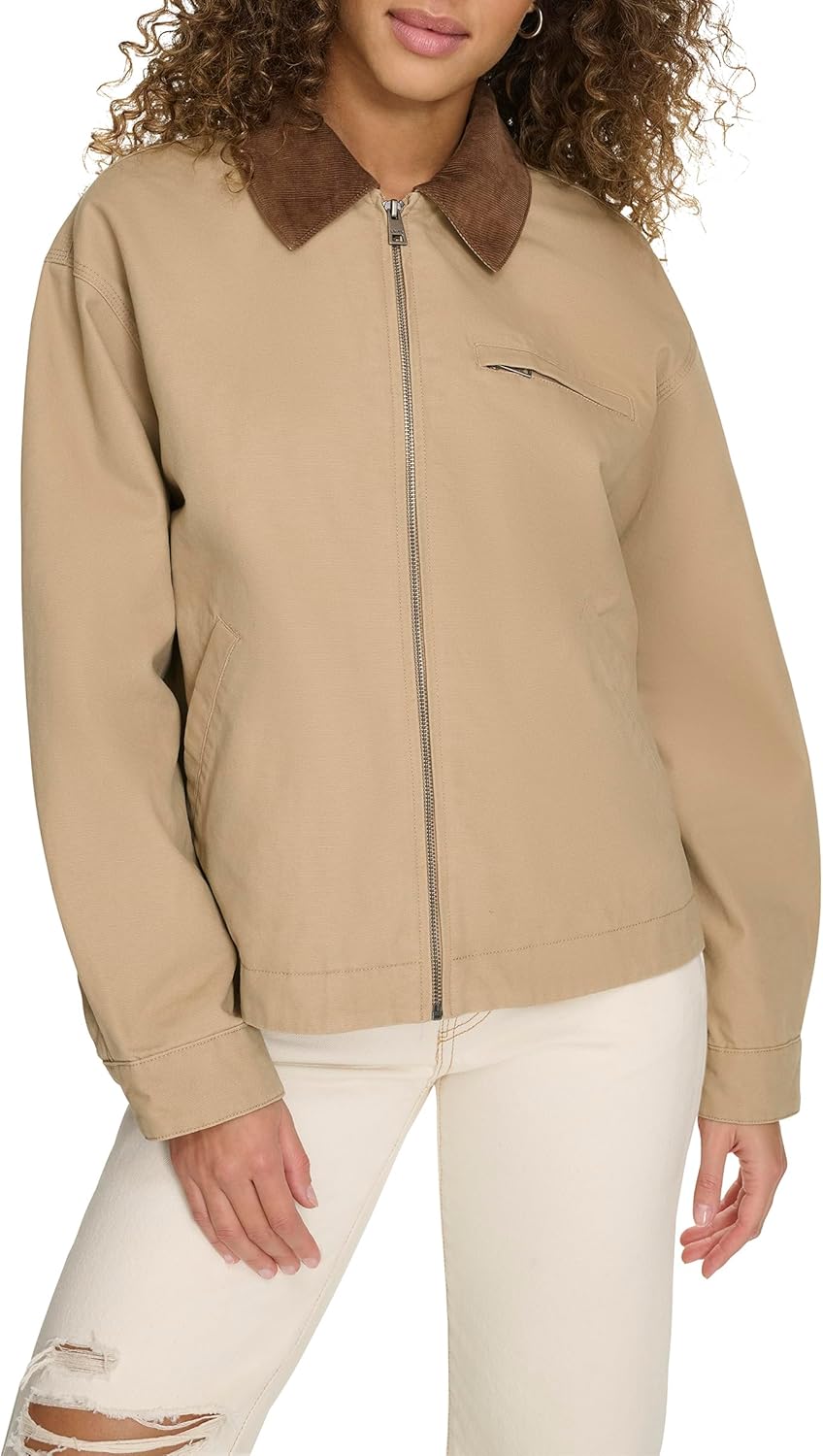 Levi's womens Zip Up Utility Jacket With Collar - Image 7