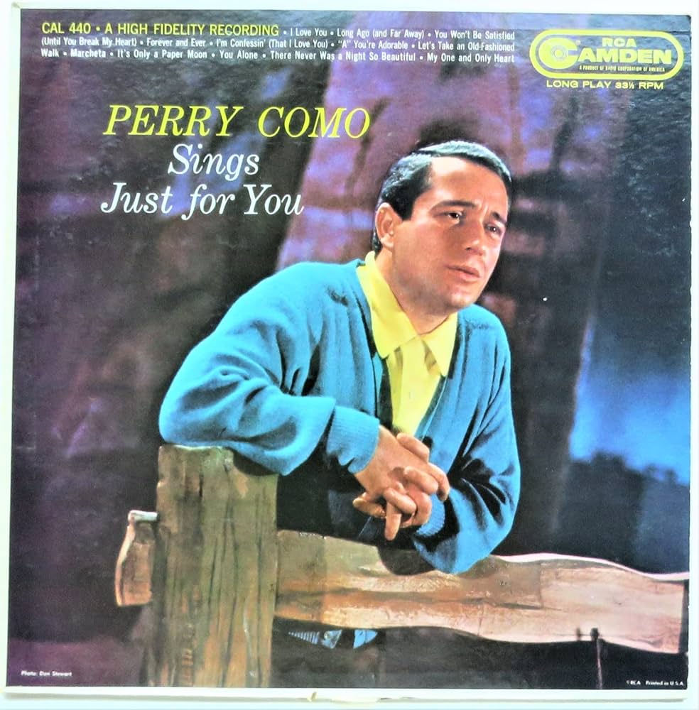 Amazon.com: 1958 Perry Como Sings Just For You Vinyl LP Record