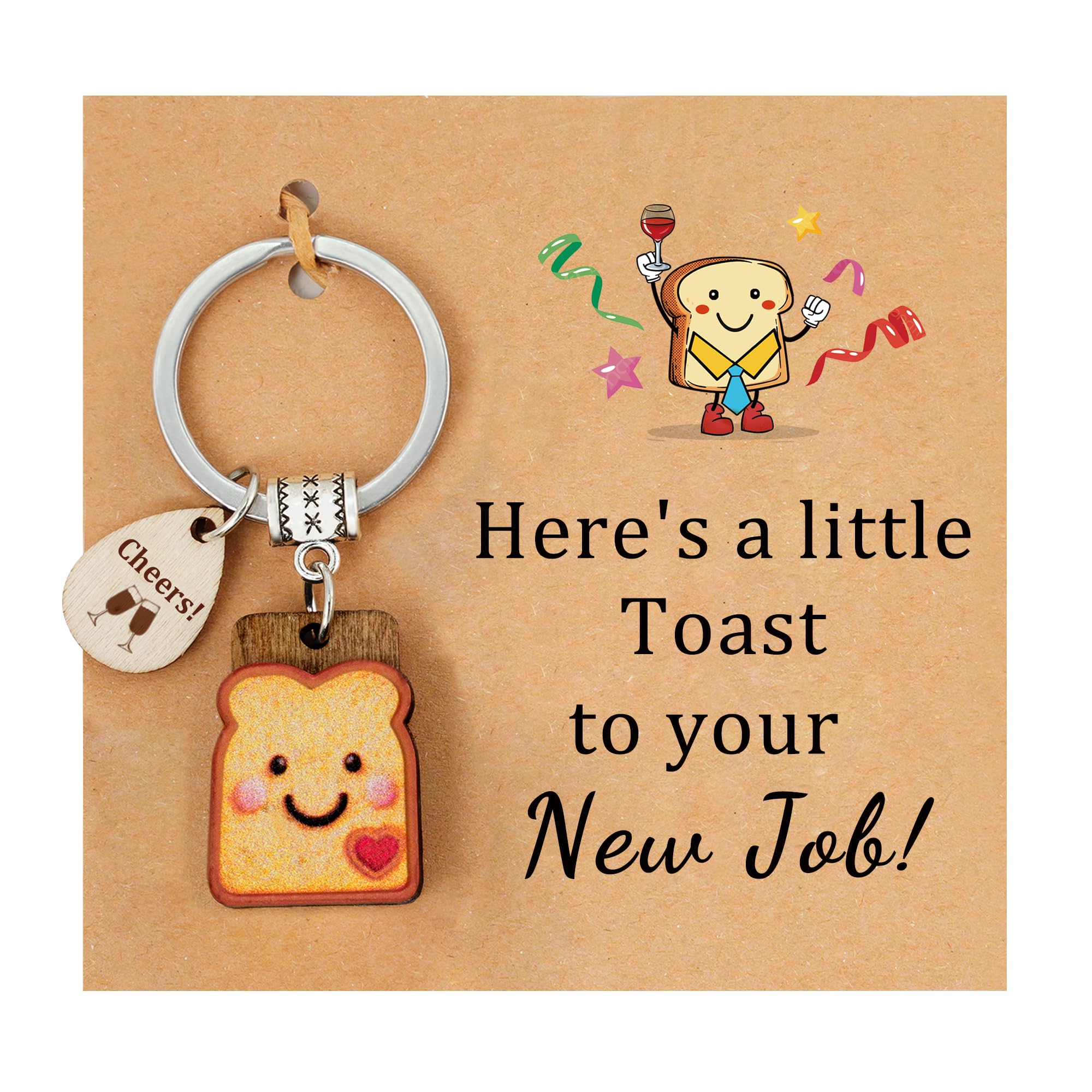 PEALICIOUS Toast Keychain for Girls New Beginnings Congratulations Gifts