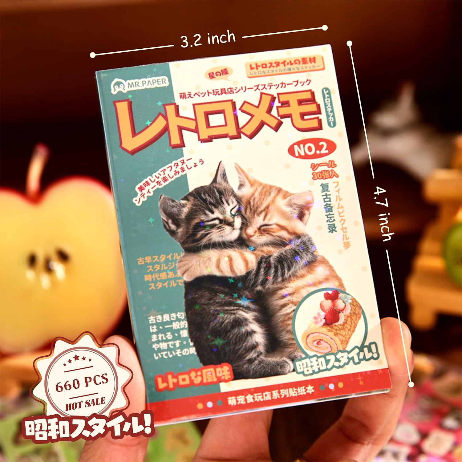 600 PCS Cute Cat Dog Stickers for Scrapbooking Journal Diaries, Cat Animals Japanese Sticker Book, Japanese Stickers for Kids Adults-D01