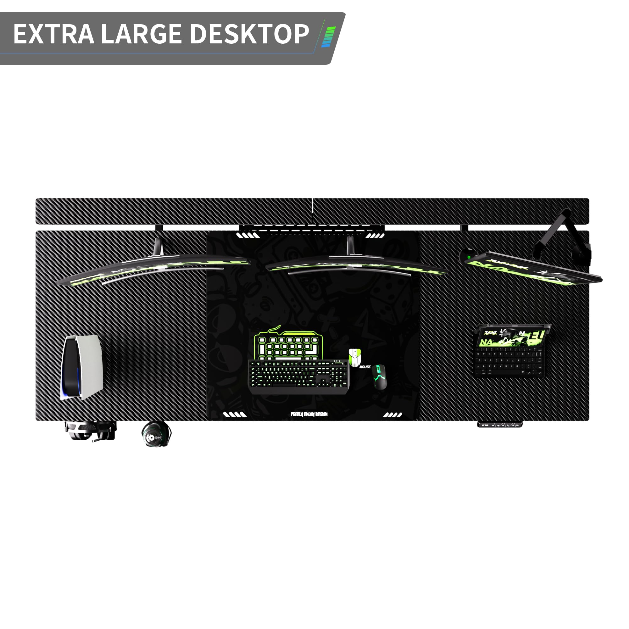 Escritorio de pie para juegos de 71 x 30 pulgadas, altura eléctrica ajustable de 4 patas, escritorio sentado a pie con luz LED y ruedas de bloqueo, diseño abatible, escritorio ergonómico para 6
