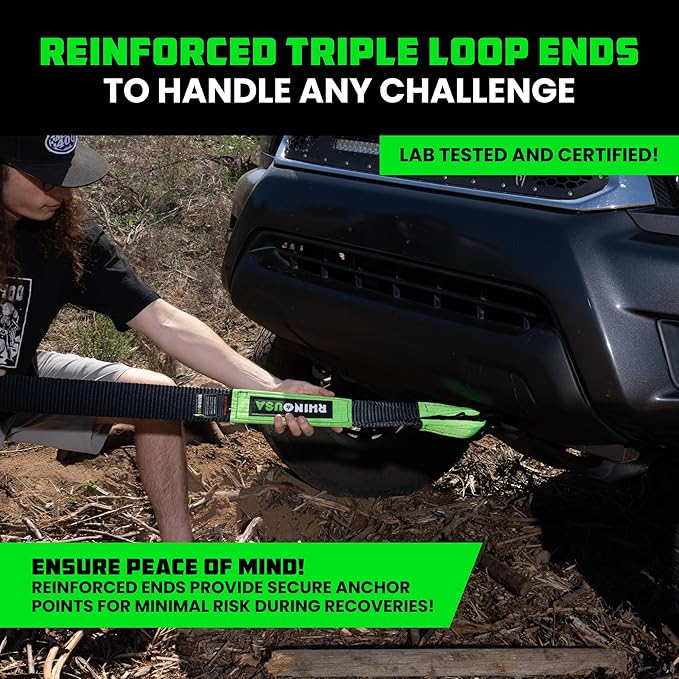 Rated tow strap (non-kinetic)