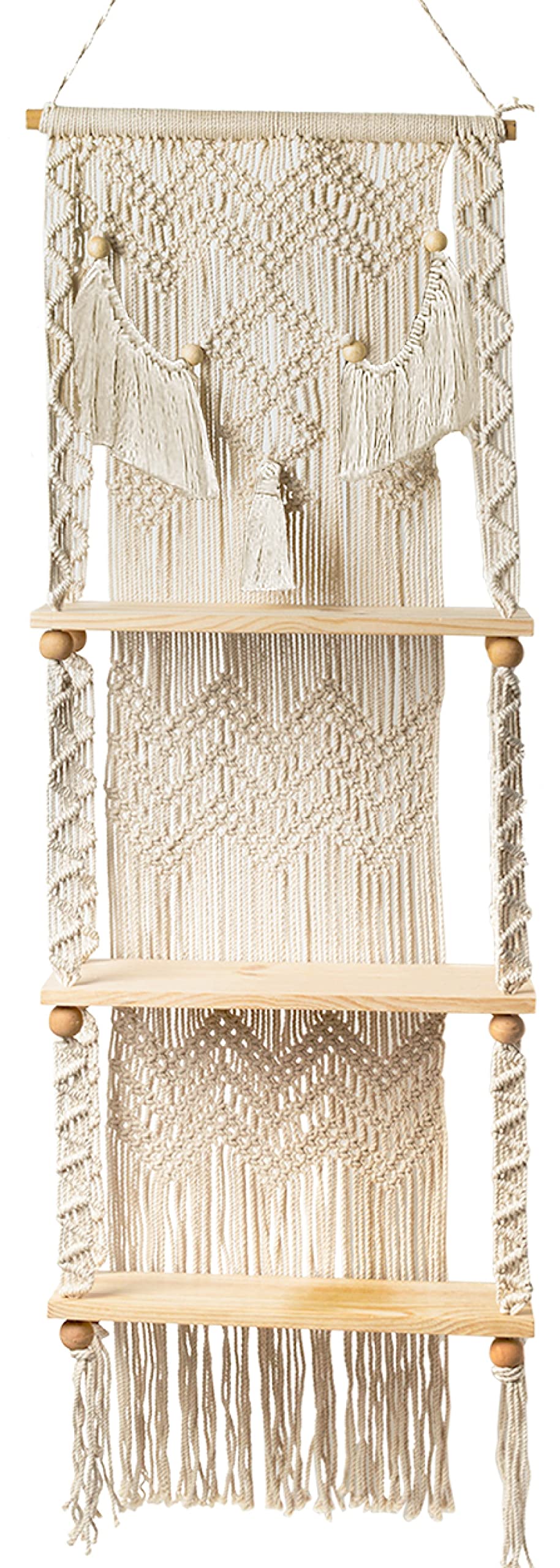 Buy 3Tier Macrame Wall Hanging Shelf for Boho Hanging Wall Decor