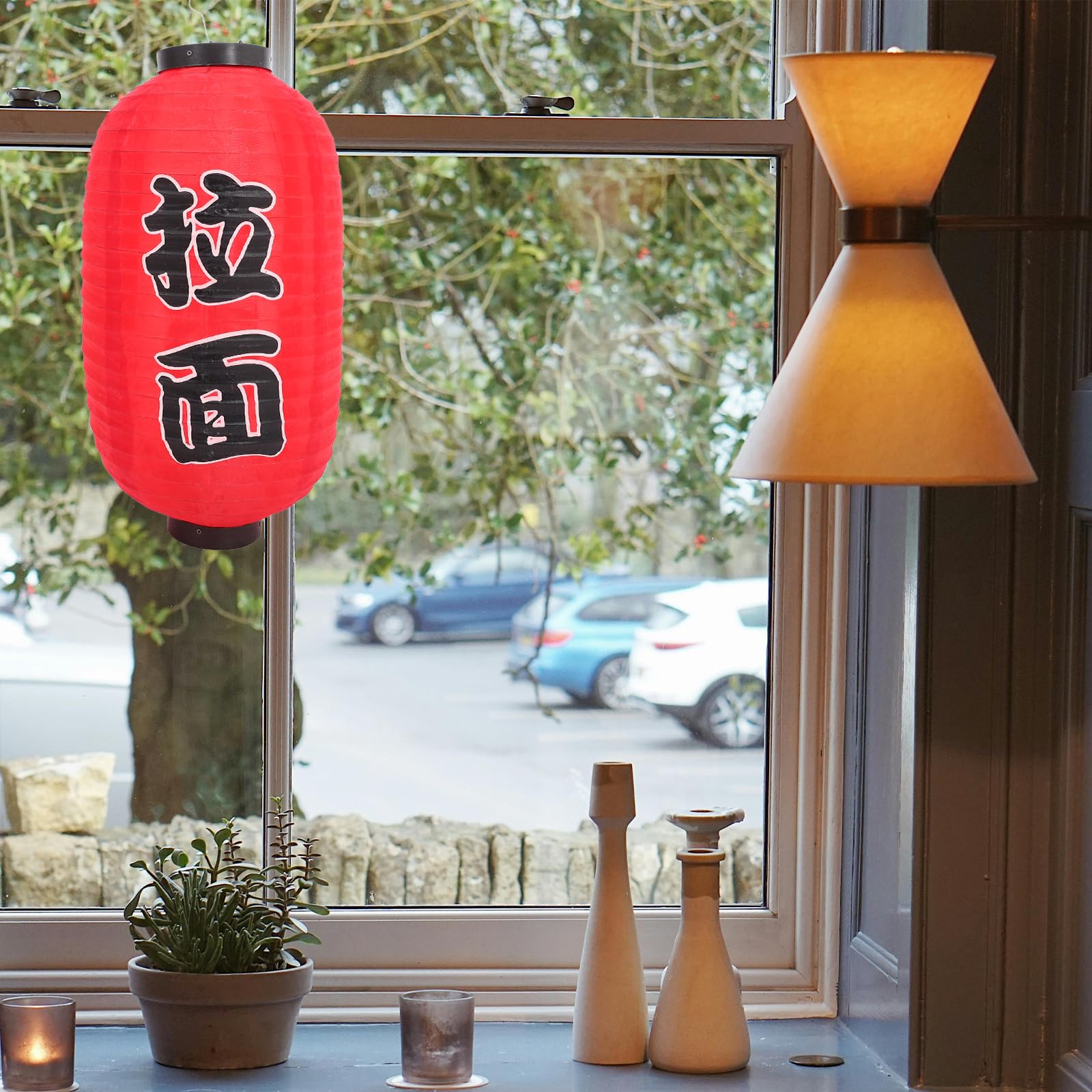 GANAZONO 3 de Farolillos de Ramen Japoneses Farolillos Colgantes de Tela de Japonés Adornos de Festival para Sushi Fiesta Decoraciones de Interior Farolillos Japones Farolillos Japones