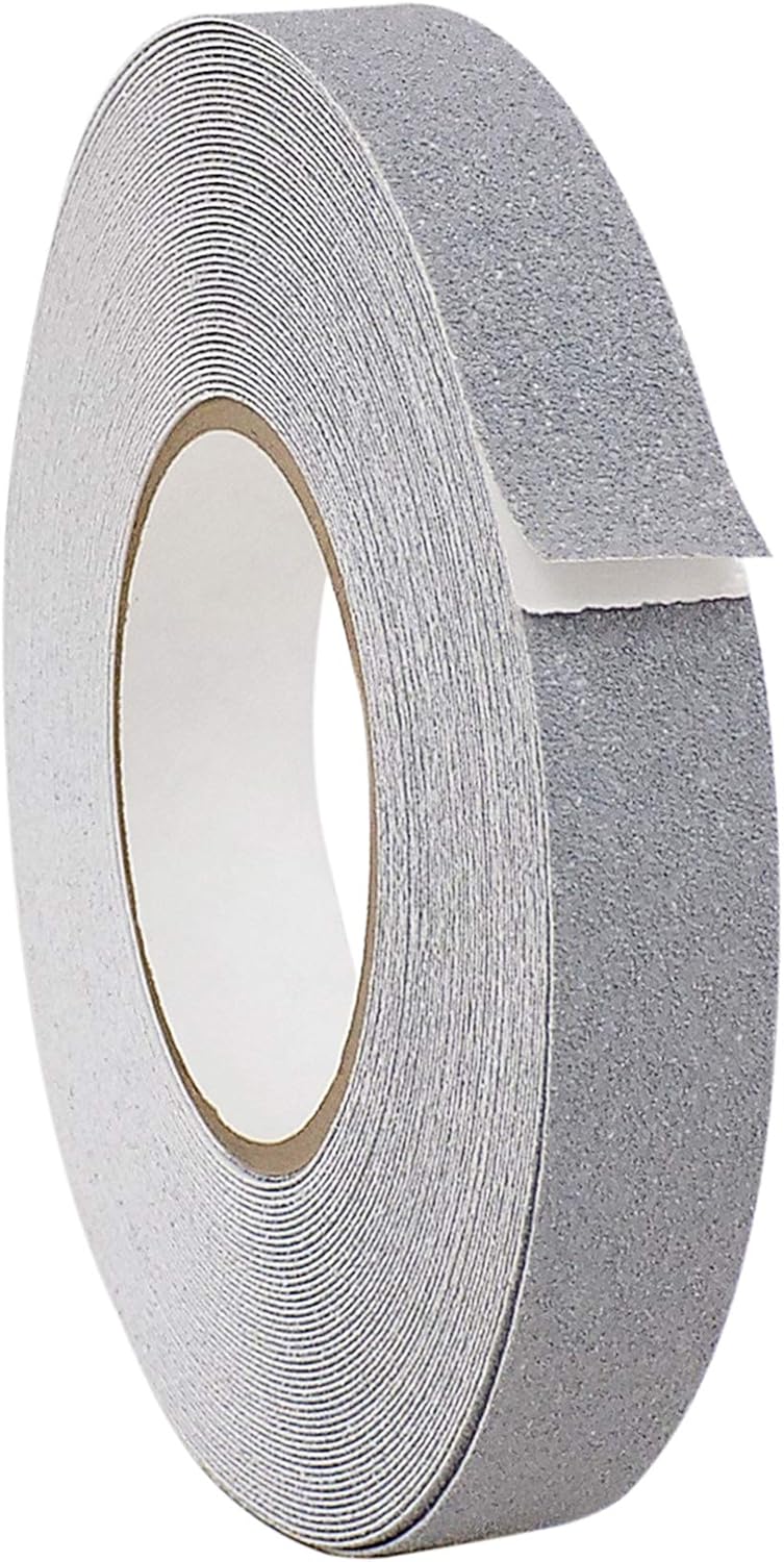 WOD ASTC32 Heavy Duty Anti Slip Tape, Gray - 1 inch x 60 ft. Non Skid Treads Weather Proof Indoor/Outdoor Traction Tape for No Slip Stairs