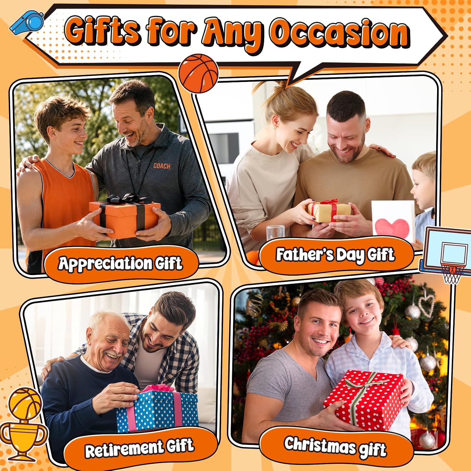 Birthday Gifts for Him, Funny Slam Dunk Crochet Basketball Gifts for Men,