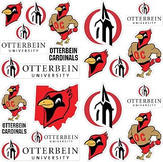 Otterbein University Officially Licensed College Sticker Multipack - 20-Pack School Spirit Decal Set