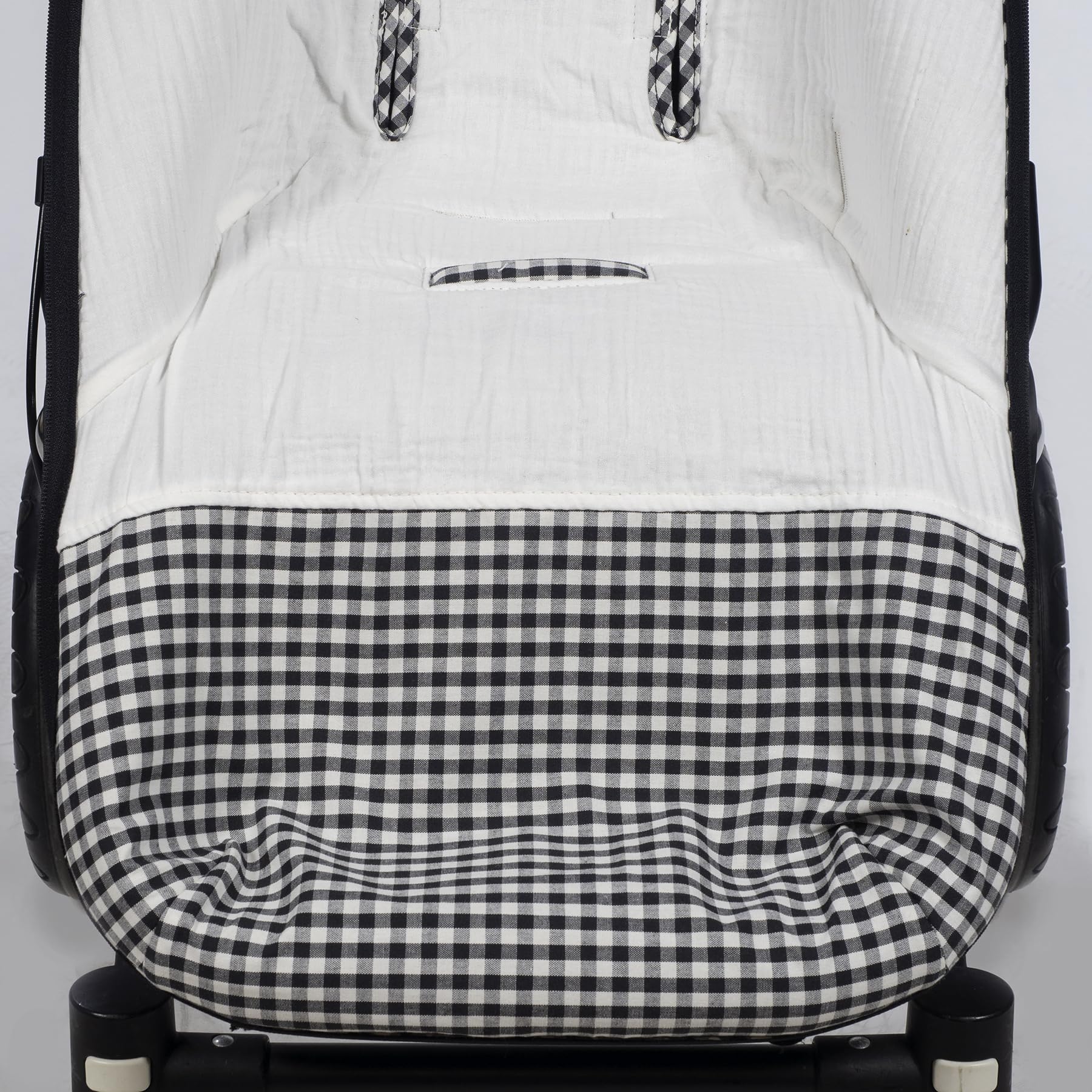 Saco silla entretiempo I love Vichy de Walking Mum (Negro)
