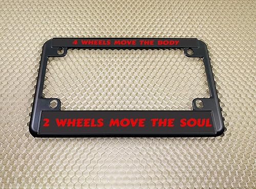 Vista 69 de Marco de matrícula personalizado de metal negro (Zinc) grabado con láser, tamaño estándar con diseño de texto personalizado, texto acero/negro