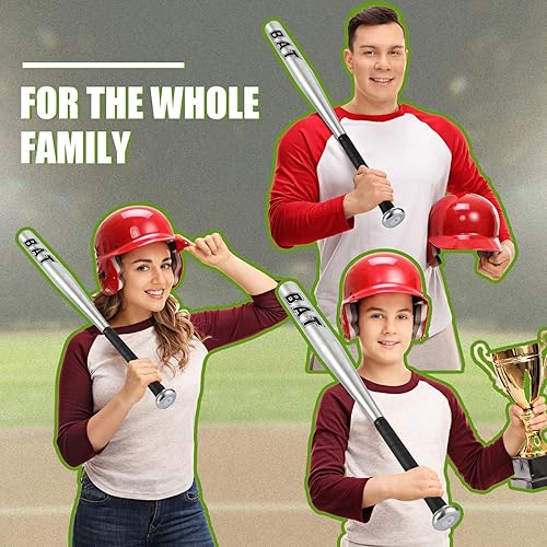 Miniatura 6 de Jenaai 4 bates de béisbol ligeros de sóftbol de 28 pulgadas de aluminio para entrenamiento de béisbol actividades deportivas