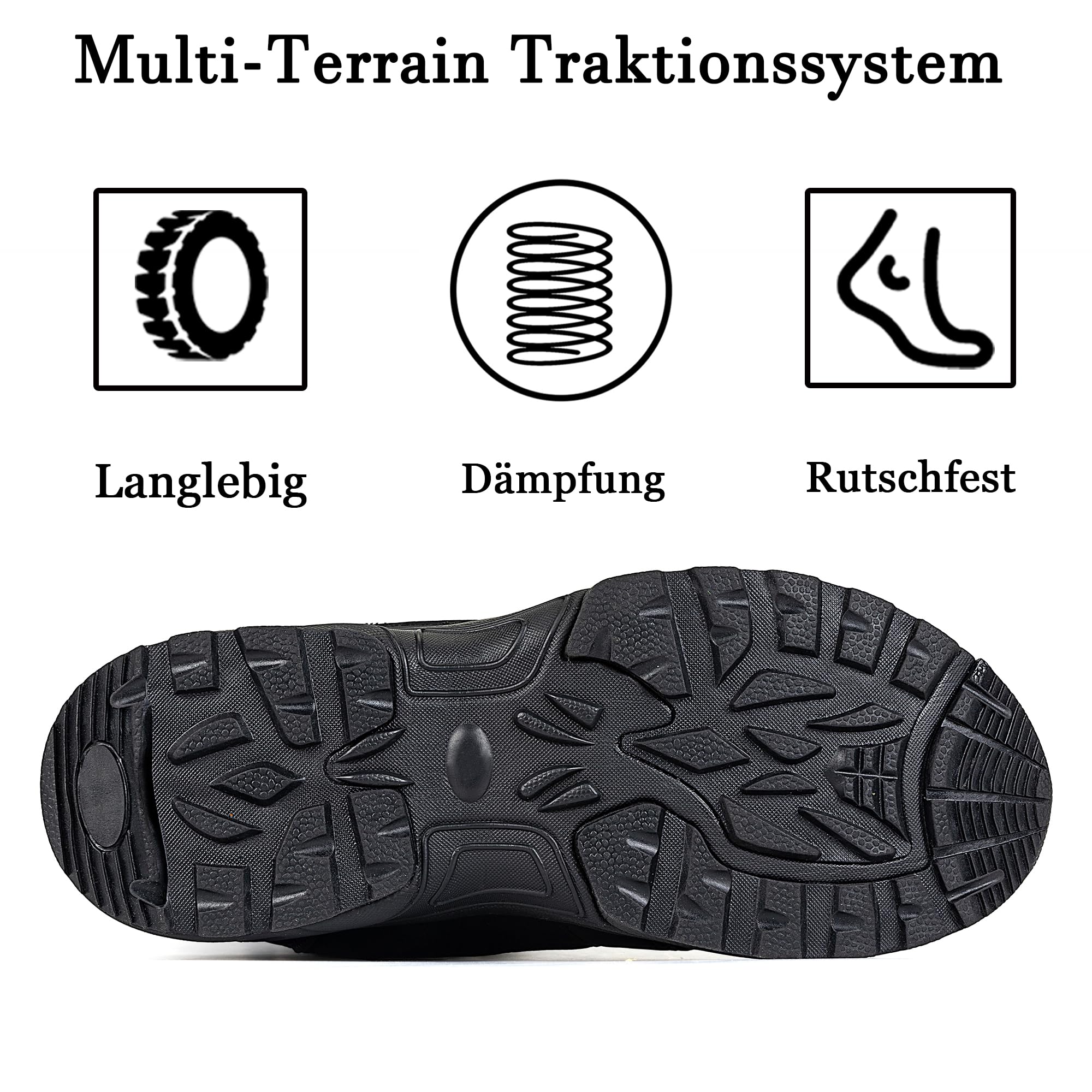 SHULOOK Winterstiefel Damen wasserdicht gefüttert Warm | Winterschuhe Schneestiefel Reißverschluss rutschfeste Winterboots Hohe für Wandern Camping Stiefel Damen