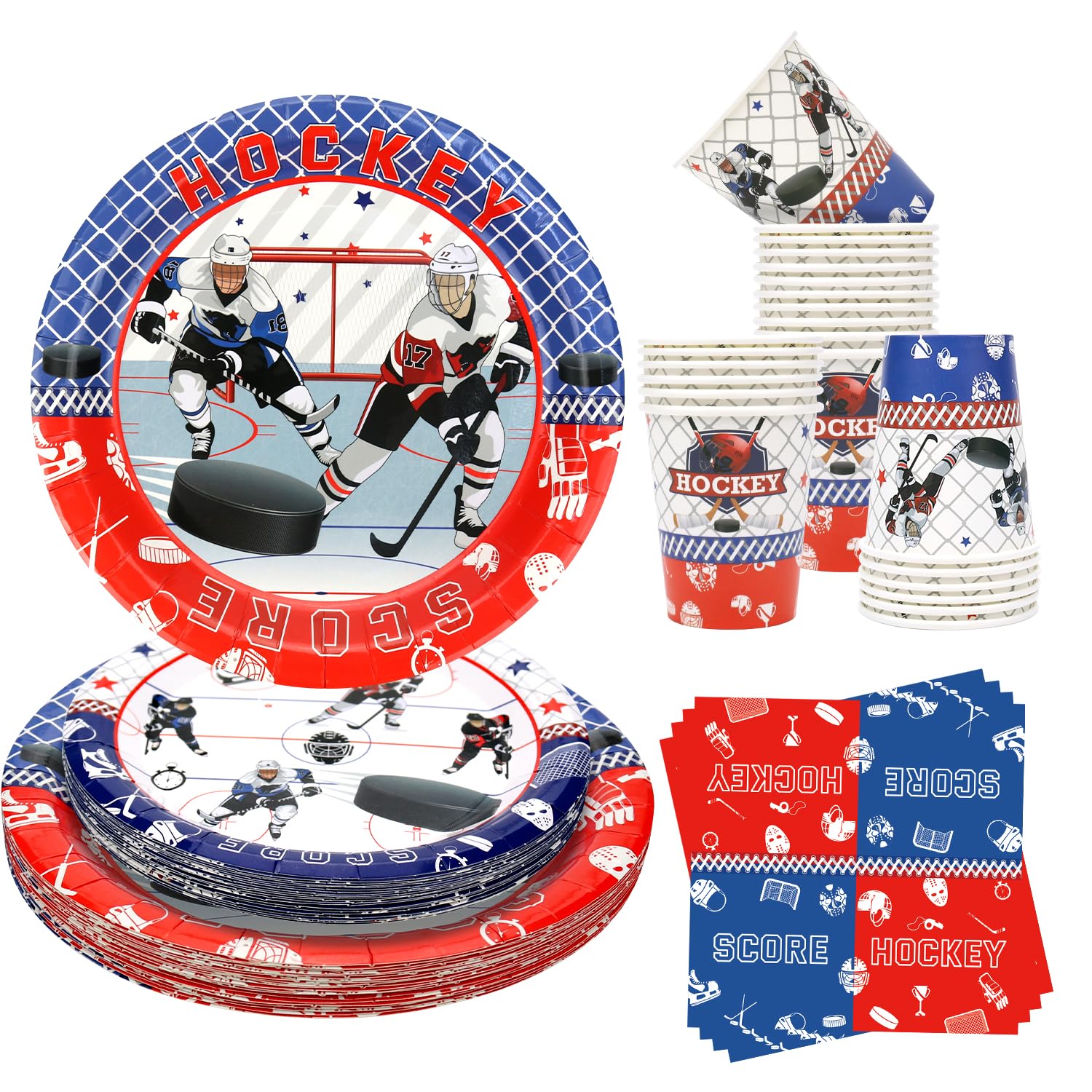 Obussgar Hockey Birthday Party Decorations Ice Hockey Party Supplies