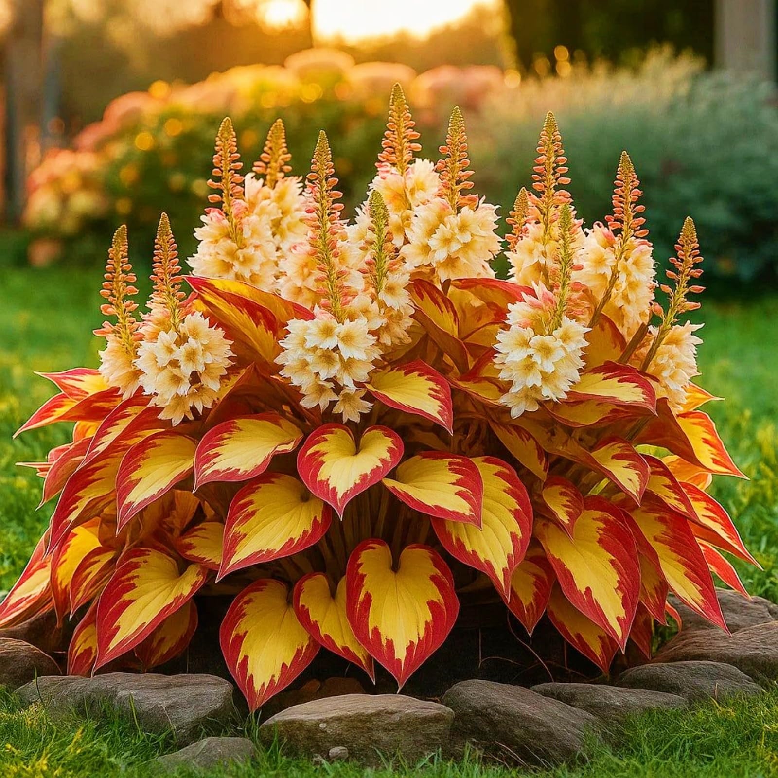 Hosta Bulbs for Planting, Hardy Perennial, Excellent Display, Mix Greening Flower, Natural Organic, Wedding, Balcony Garden, Landscape Design-8 Bulbs-D