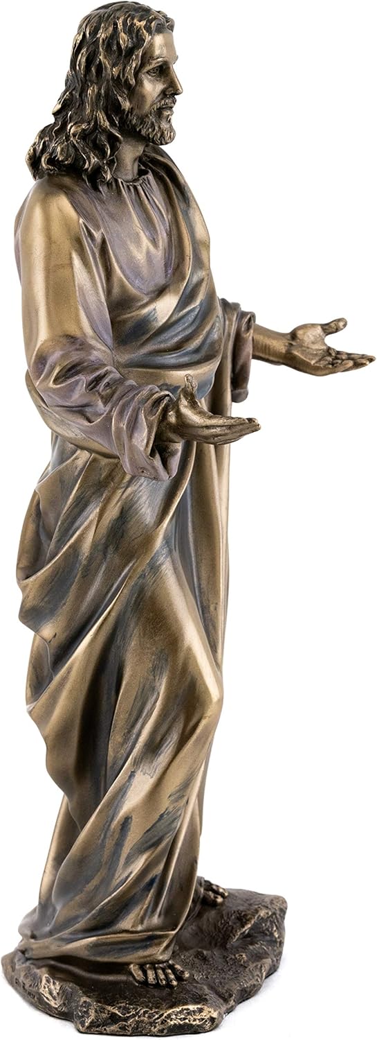 Top Collection Jesus Statue - Son of God Sculpture in Premium Cold Cast Bronze- 11.5-Inch Collectible Lord of All Savior Figurine