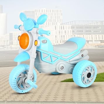 XAIPRO Pedal Tricycles for Kids 1 to 3 Years | Kids Cycle with Tough Grip, Rear Mirror, Non Slip EVA Tyres & Push Handle | Baby Cycle (Blue)