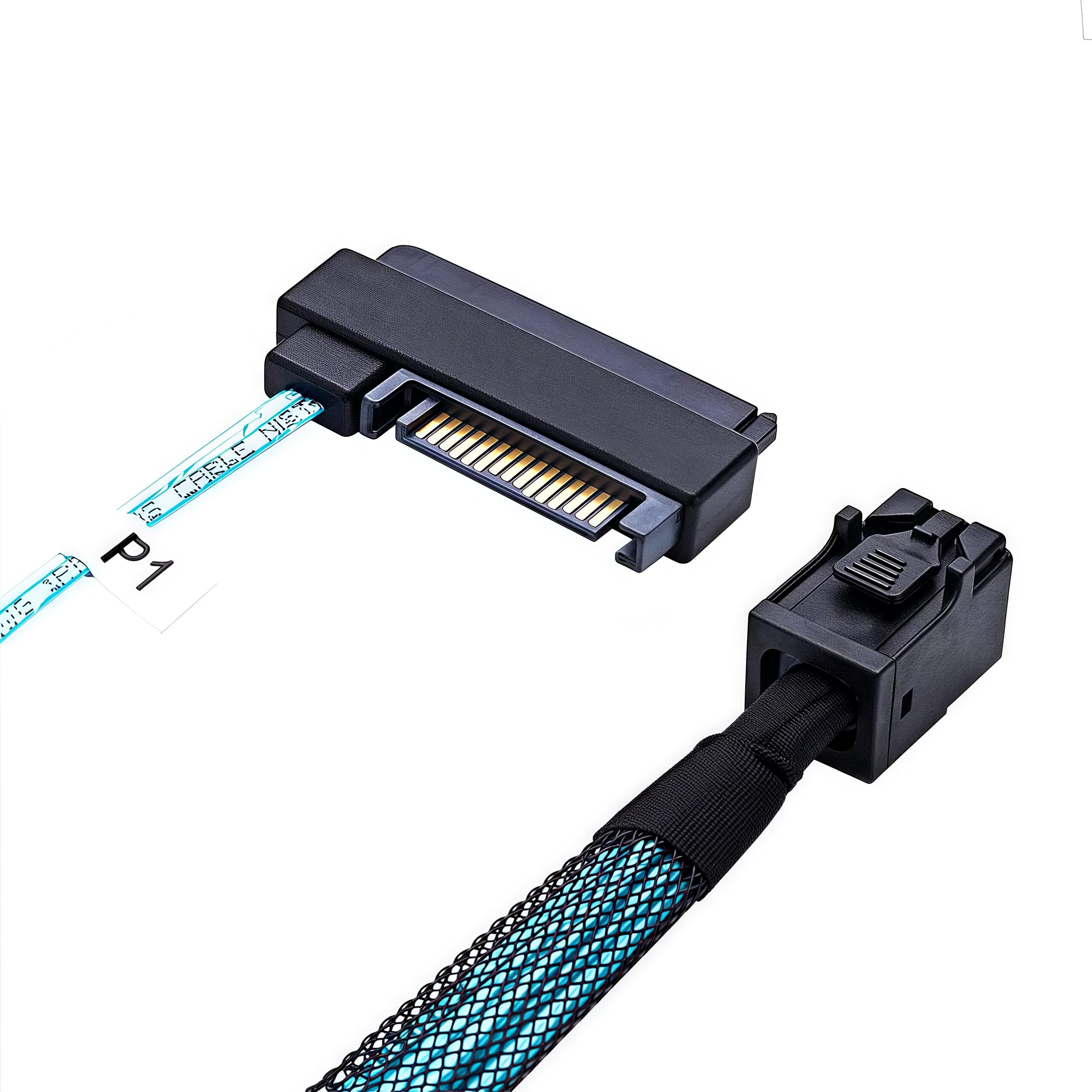 Amazon.com: SFF-8643 to 4x SFF-8482 Mini SAS HD Breakout Cable 1.6