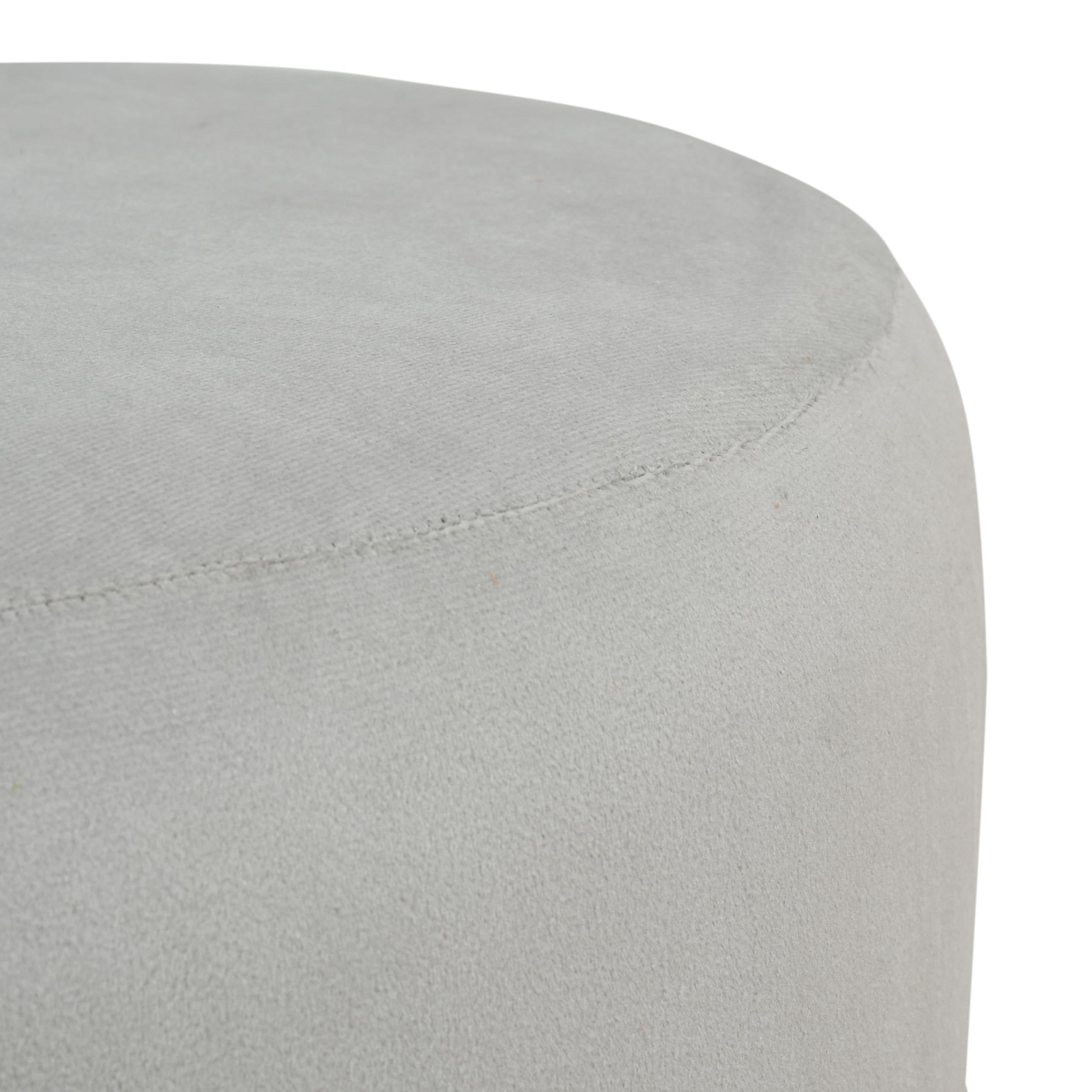 ShadowKart Ottoman Stool for Living Room, Velvet Foot Rest Stool for Sofa, Small Foot Ottoman for Sitting, Modern Puffy Ottoman for Bedroom, 16x16x18 inch (BlackPatti-Grey) 1