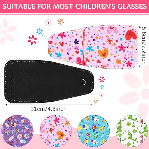 Miniatura 9 de Haysandy 4 parches de ojos para niños, reutilizables, para cubrir cualquier ojo, rosa, azul, verde, blanco, 4 estilos (arco iris, pato sirena)