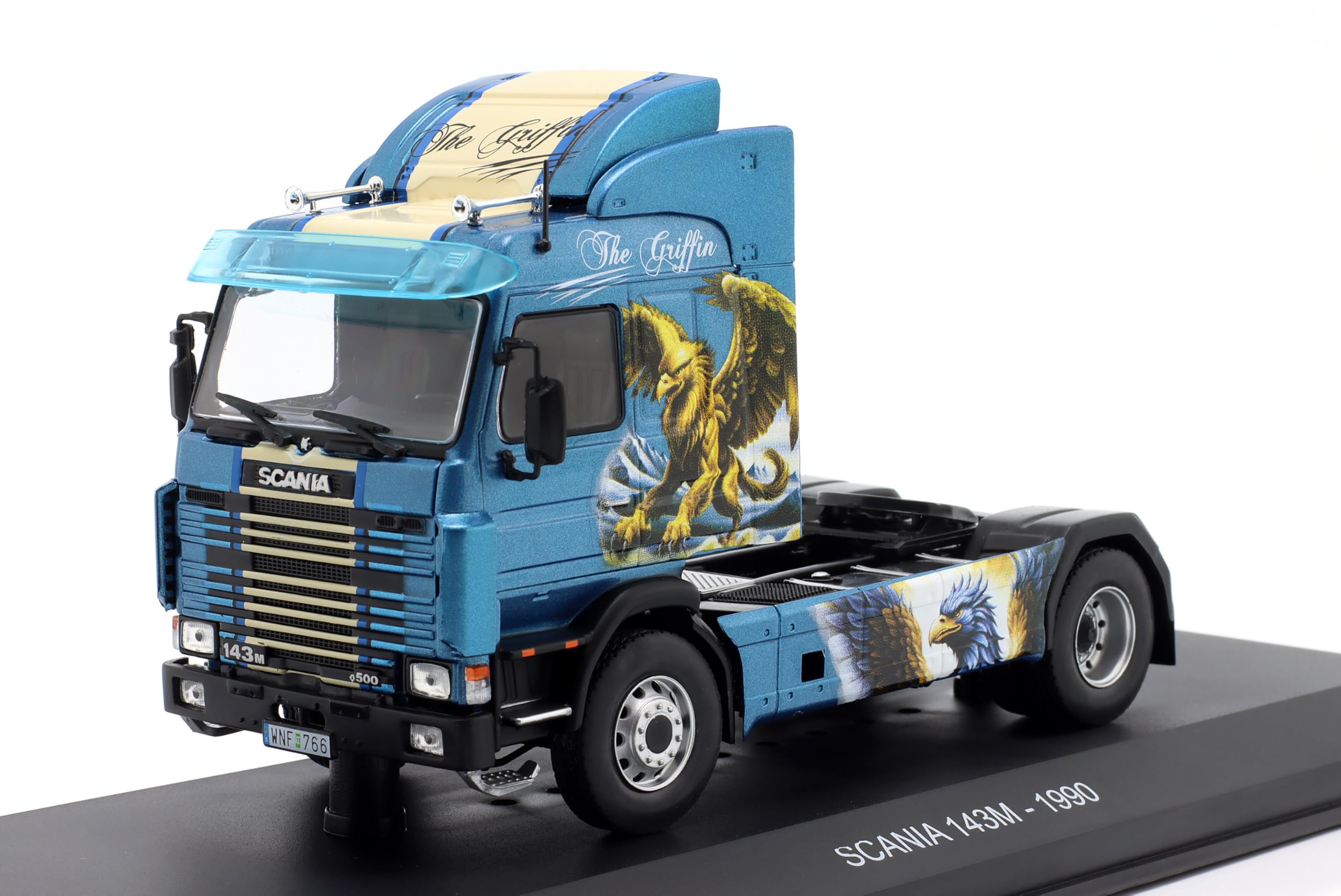 Miniature Eligor 1/43 N°11245 - Camion Renault F1 Transporteur Honda, Bleu, Occasion