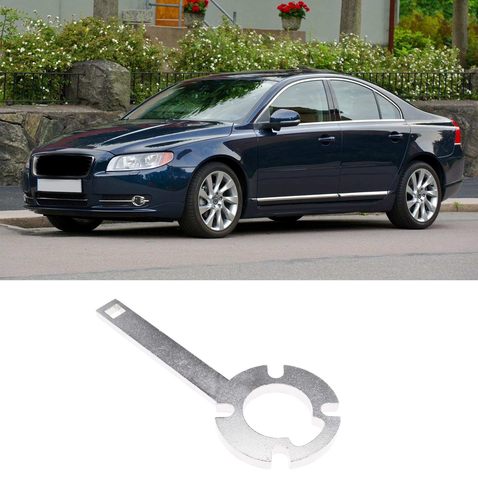 Outil de Support Poulie de Vilebrequin Clé de Poulie de Manivelle Automatique Compatible avec Volvo C30 D3 D4 D5 C70 II Clé à Douille de Maintien de Poulie Manivelle de Voiture Convertible