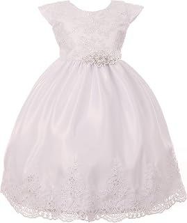 BluNight Collection Infant Baby Toddler Simple Beaded Lace Baptism Christening Flower Girl Dress USA Price In India