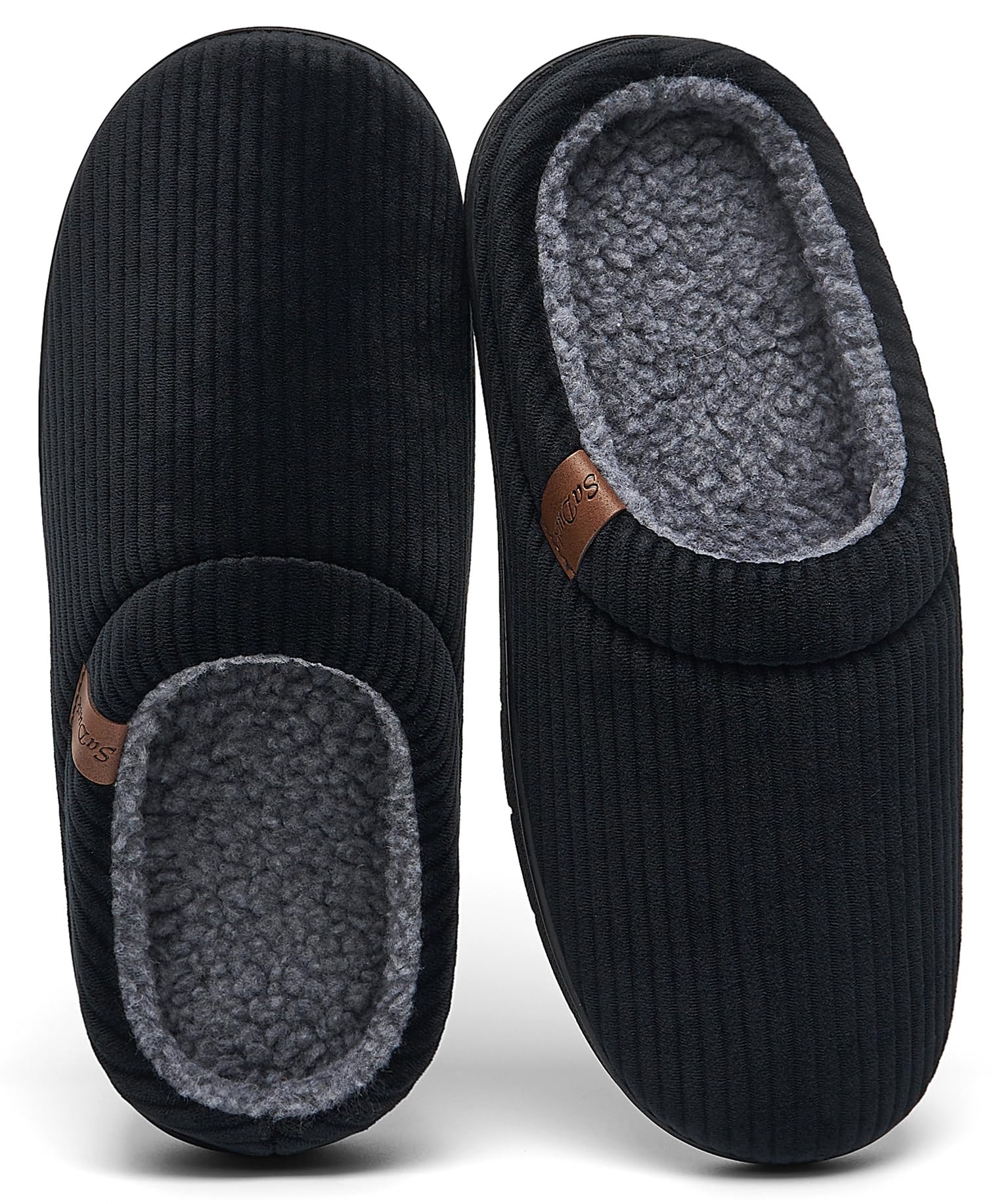 Amazon.com: SaDuck Men's Fuzzy Slippers with Warm Polar Fleece