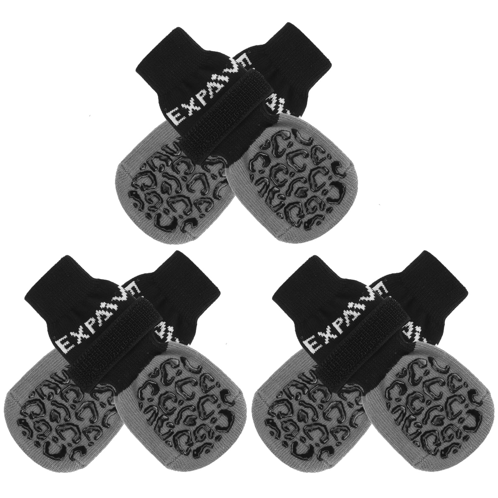 EXPAWLORER Anti-slip Dog Socks Paws Stop Licking - Dog Boots with Grips for Senior Dogs Indoor Outdoor Walking, Ashy S (Upgraded)