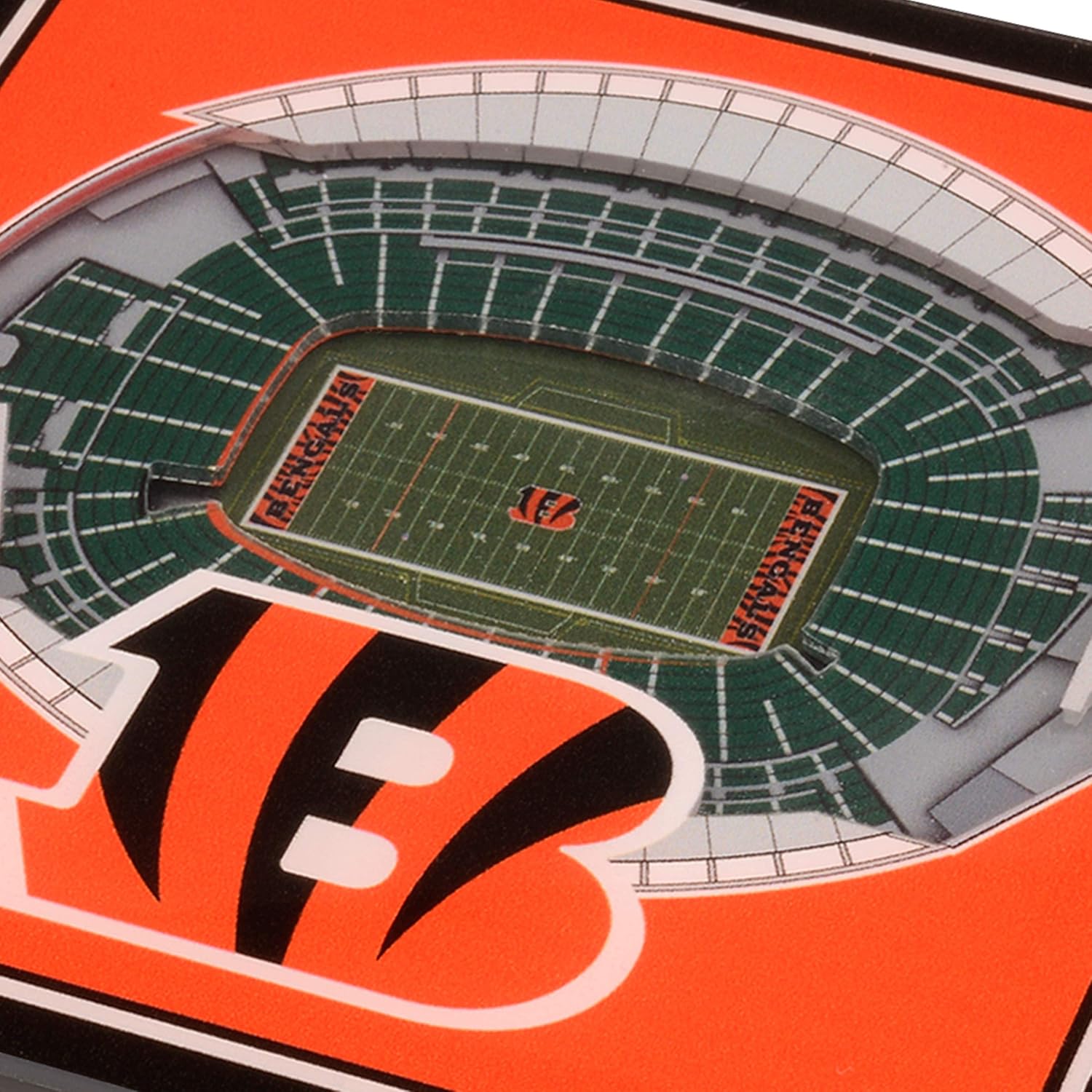 YouTheFan NFL Cincinnati Bengals 3D StadiumView Coasters - Paul Brown Stadium - Image 3