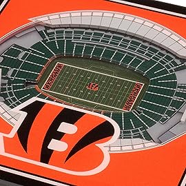 YouTheFan NFL Cincinnati Bengals 3D StadiumView Coasters - Paul Brown Stadium