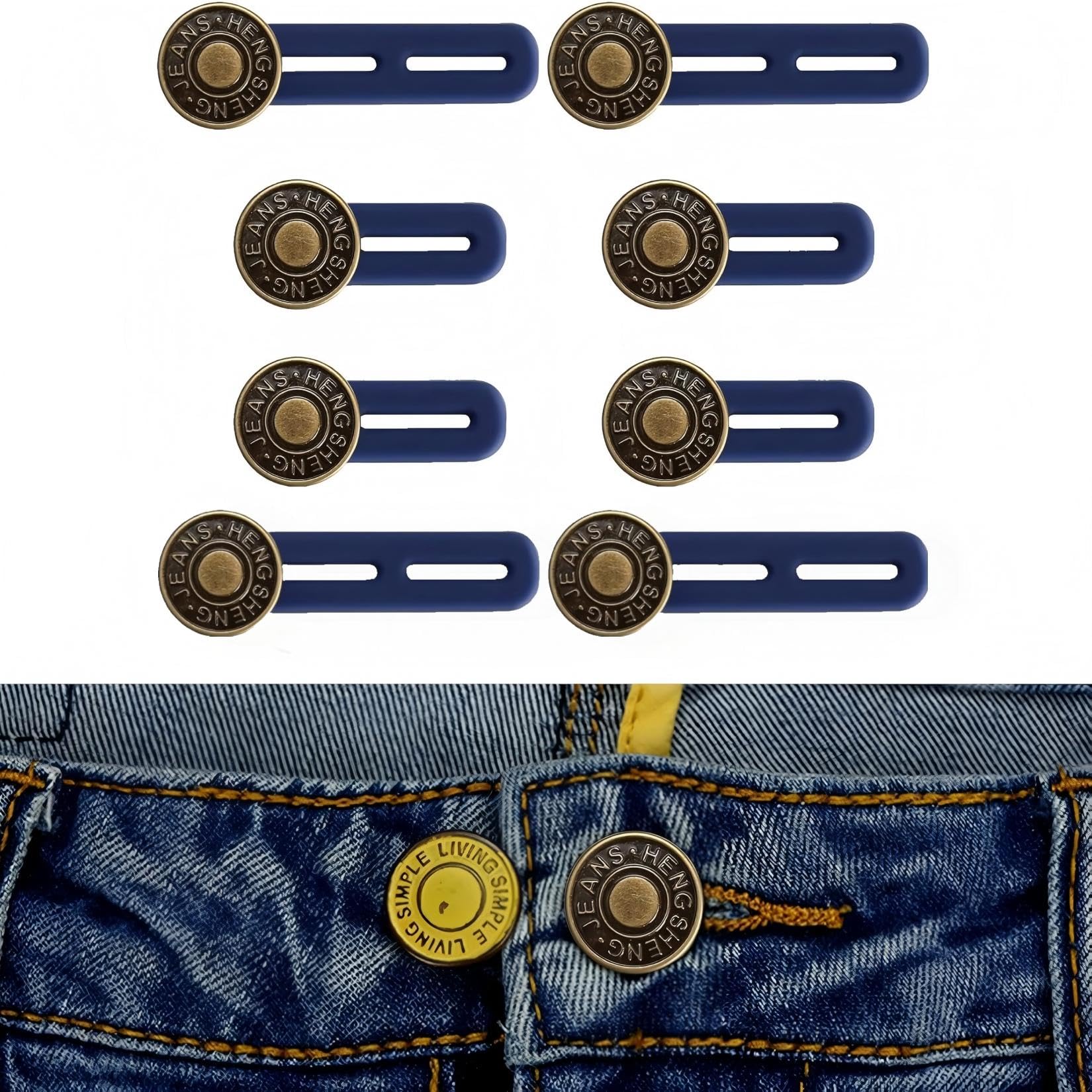 Lot De 8 Rallonges De Taille élastiques Pour Pantalons, Extenseurs De