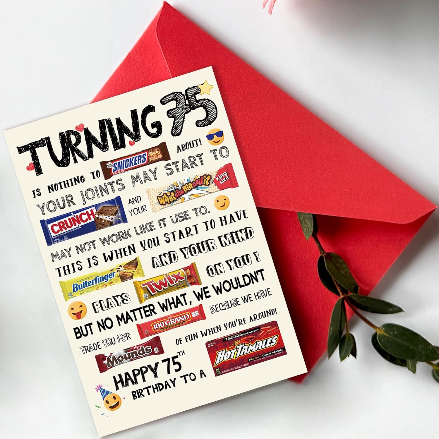 Funny 75th Birthday Card for Women Men, Humor 75th Birthday Gifts for Him Her, Unique 75th Bday Decorations Ideas for Parents Grandparents - Image 4