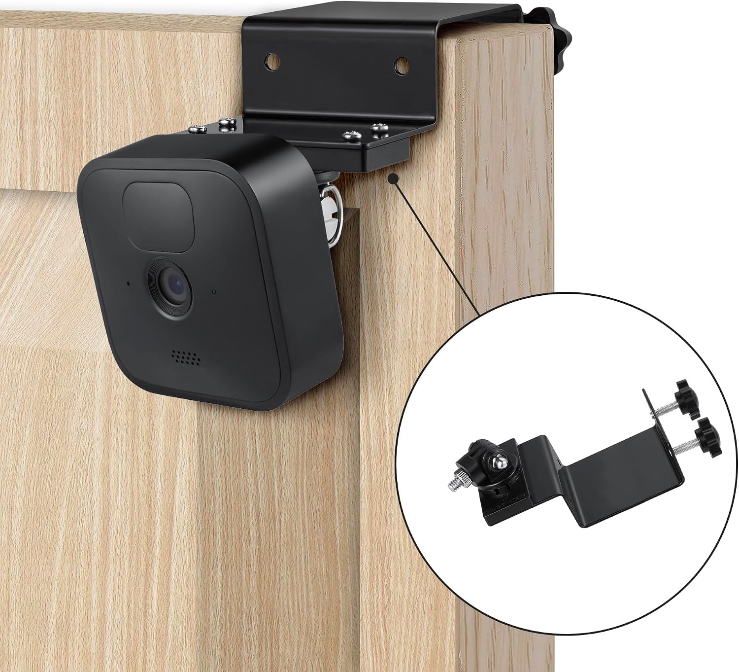 Wasserstein Door Mount Compatible with Wyze, Blink, Ring, Arlo and Eufy Camera - Easy to Mount Accessory in Apartments and Indoor, No Drilling Required