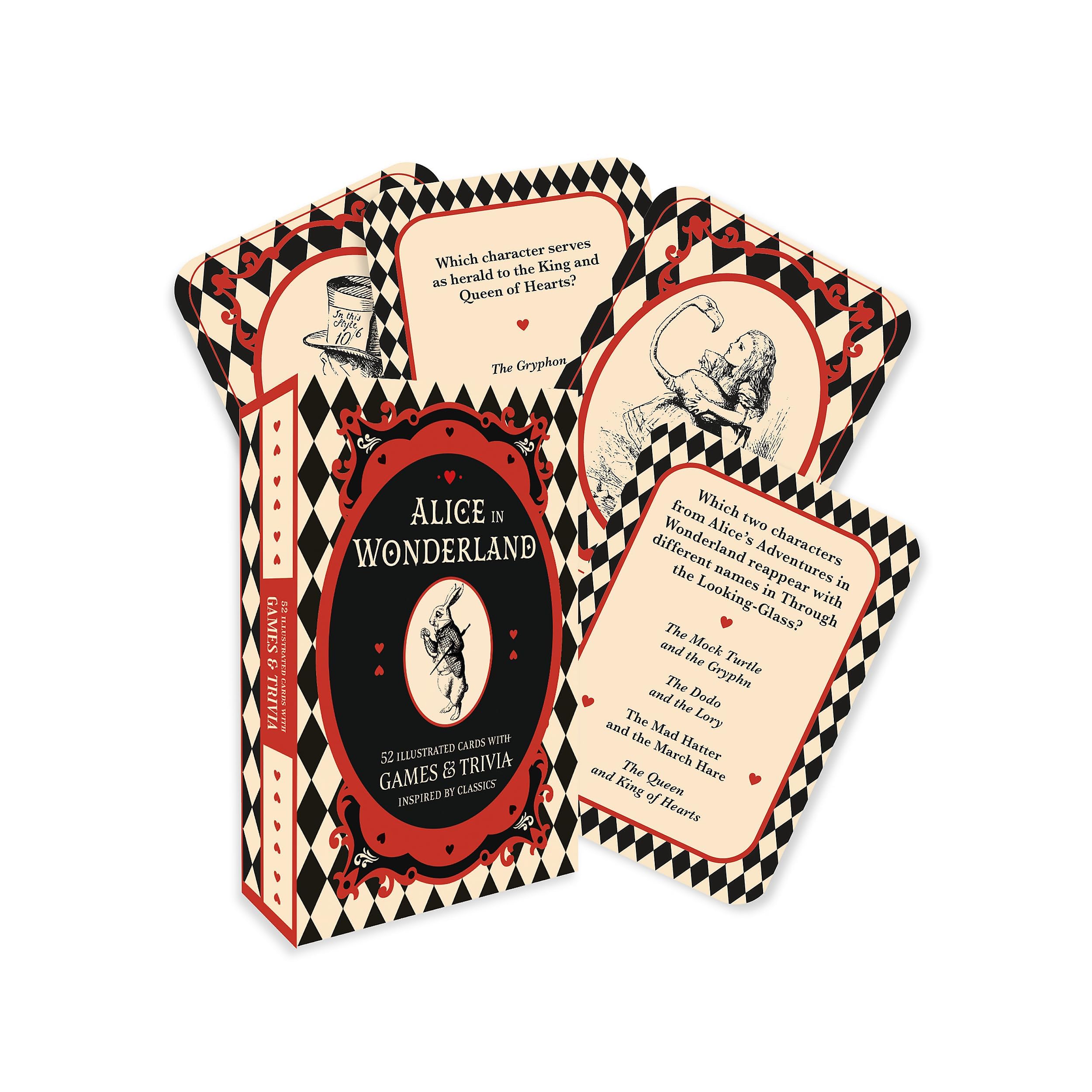 Alice in Wonderland: A literary card game: 52 illustrated cards with games and trivia