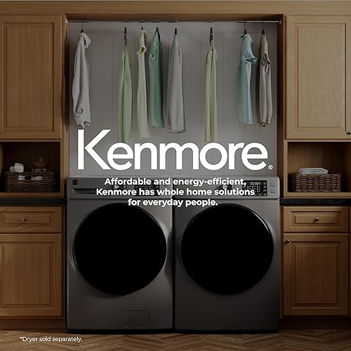 Miniatura 9 de Kenmore Lavadora de carga frontal de 4.5 pies cúbicos con tratamiento de vapor que elimina las manchas, reduce el tiempo de lavandería con Accela