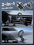 Lamicall pour Magsafe Car Mount Holder -【20 Supports de téléphone cellulaire pour l'évent de voiture + 360° Support de téléphone magnétique pour téléphone de voiture 16 17 Pro Max 15 Pro S25 S24 Ultra