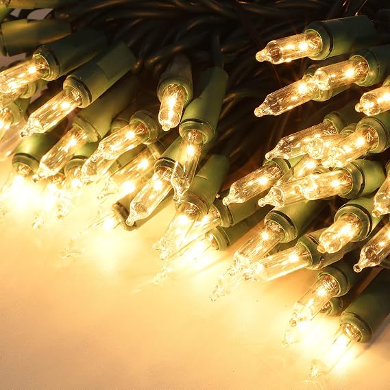 Christmas Lights, 150 Count 29 FT Christmas Mini String Lights, Green Wire Fairy Light, 120V UL Certified Connectable Xmas Tree Light for Patio, Holiday, Party, Outdoor Indoor Decoration, Warm White