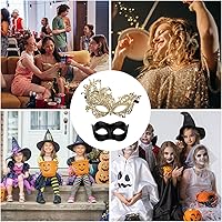 Vista 6 de BOXOB 2 máscaras de mascarada, máscara de encaje y máscara de plástico para mujer para Halloween