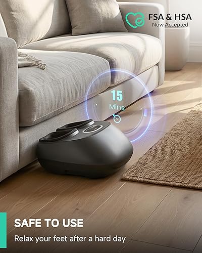 Miniatura 6 de Snailax Shiatsu - Masajeador de pies con calor, elegible para FSA, amasado, compresión, vibración, máquina de masaje de pies para fascitis plantar
