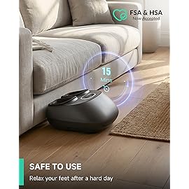 Snailax Shiatsu Foot Massager with Heat, FSA Eligible, Kneading, Compression, Vibration, Feet Massage Machine for Plantar Fasciitis, Neuropathy, Foot Warmer, Gifts for Women Men,Size 13