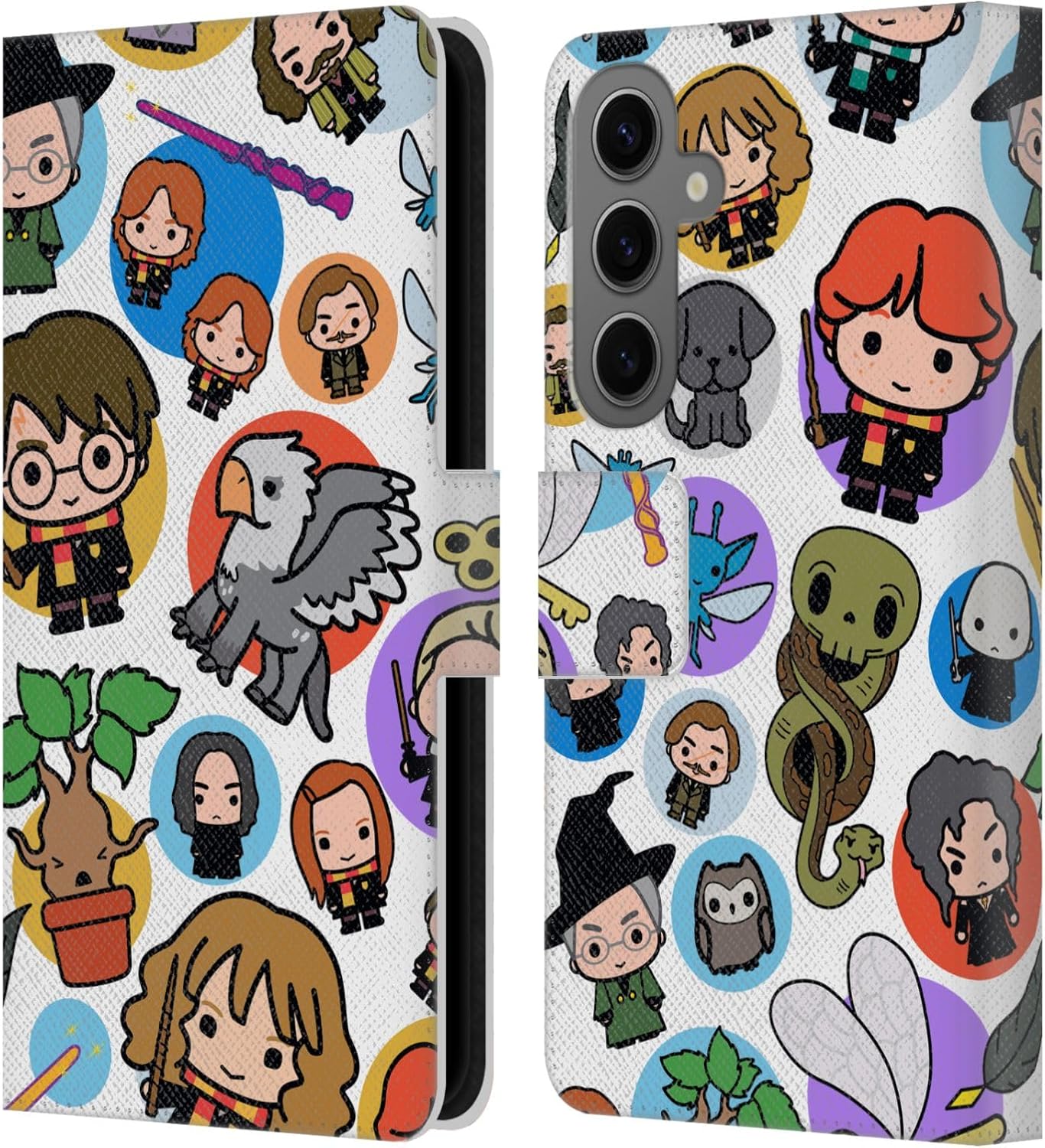 Head Case Designs Officially Licensed Harry Potter Pattern Deathly Hallows XXVIII Leather Wallet Case Compatible with Samsung Galaxy S25