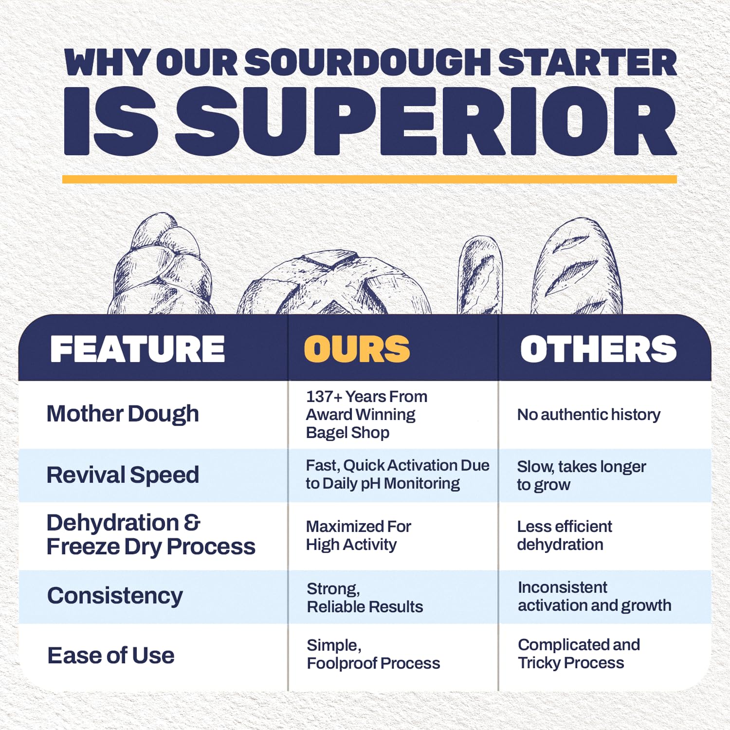 Dehydrated Sourdough Starter – Award-Winning Sour Dough Starter Culture | Fast-Activating, Beginner Friendly, Gluten Sensitive, Organically Sourced | Live Culture for Bread, Bagels & Pizza - 10g - Image 9