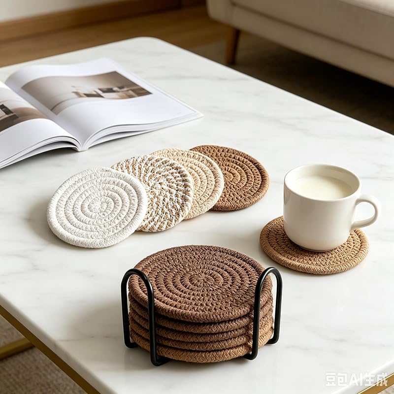 8 Pcs Coaster Set – suitable for living and dining rooms