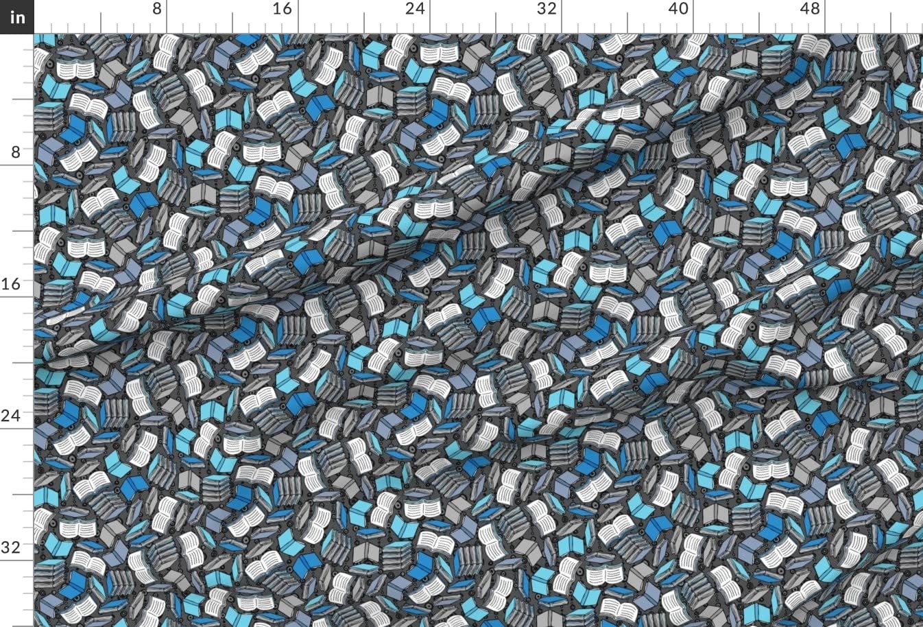 Spoonflower Fabric - Books Book Library Reading Librarian Geek Nerd Education Printed on Upholstery Velvet Fabric Fat Quarter - Upholstery Home Decor Bottomweight Apparel