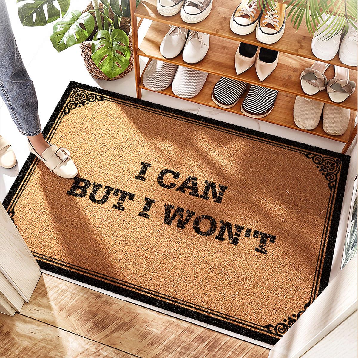 Paillasson de cuisine humoristique en caoutchouc | Tapis entrée golf lavable 40x60cm
