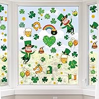 Vista 8 de Calcomanías estáticas reutilizables para ventana del día de San Patricio, estilo duende grande, reutilizables, para decoraciones del día de San