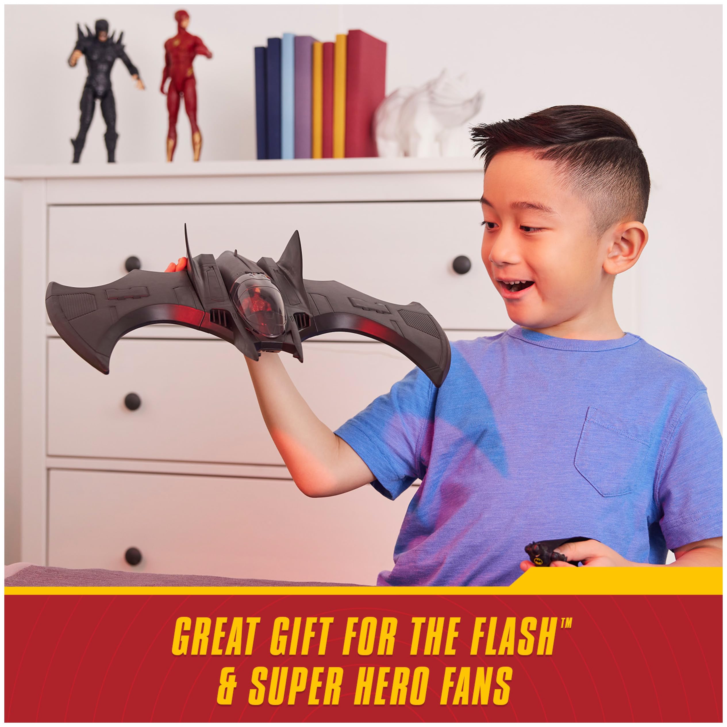 DC Comics Metal Force Batwing Trasformabile – Set Gioco 2 In 1 Con Batman E Superman – Robot Mecha 30cm