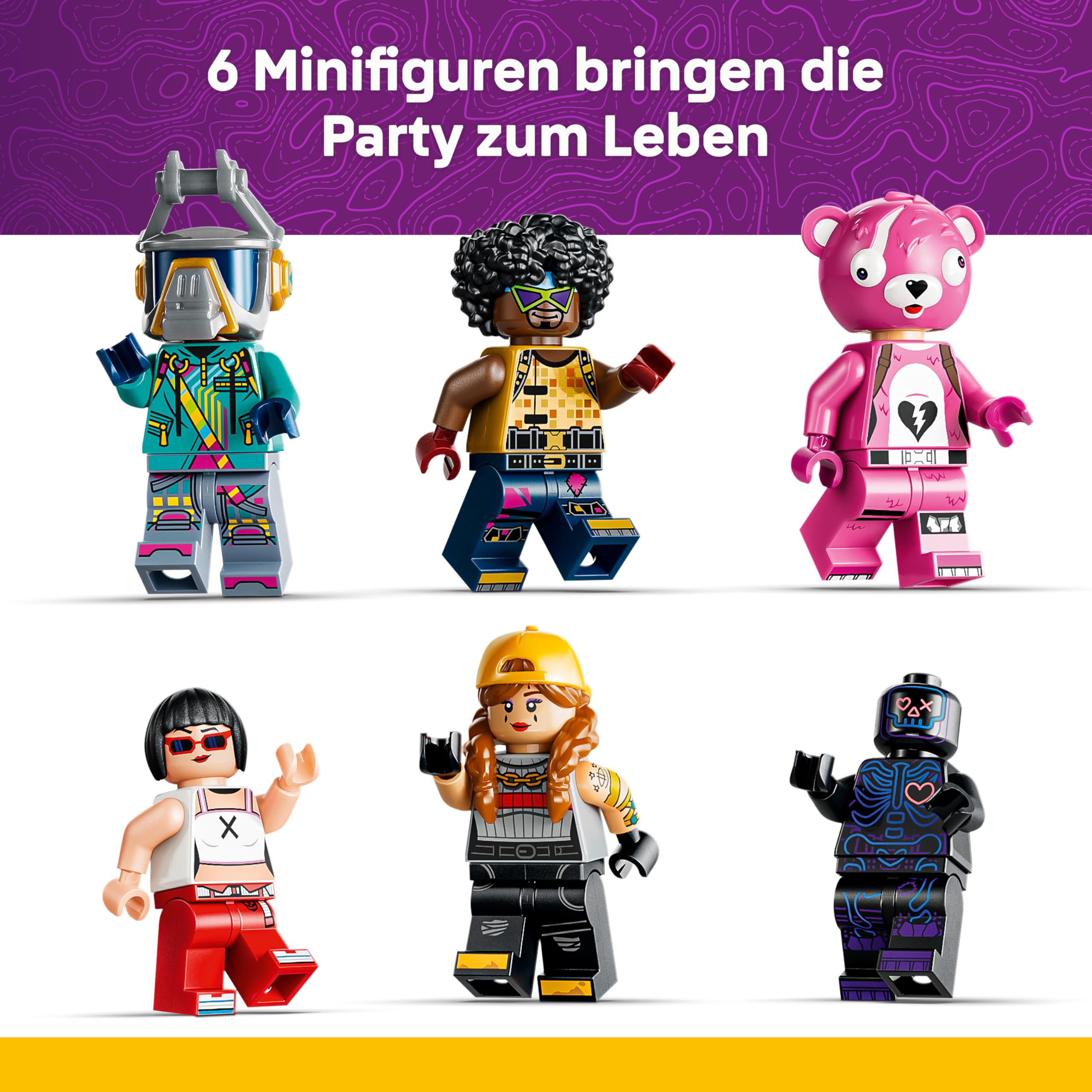 LEGO Fortnite Rave Cave - Interaktives Spielzeug mit Freizeitpark-Modell und 6 Minifiguren - Zimmerdeko für Kinder - Gaming-Geschenk für Jungen, Mädchen und Teenager ab 12 Jahren - 77082