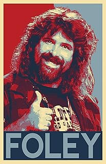 Mick Foley Pop Art Illustration #2 - WWE Wrestler Home Decor Poster Print (11x17 inches)